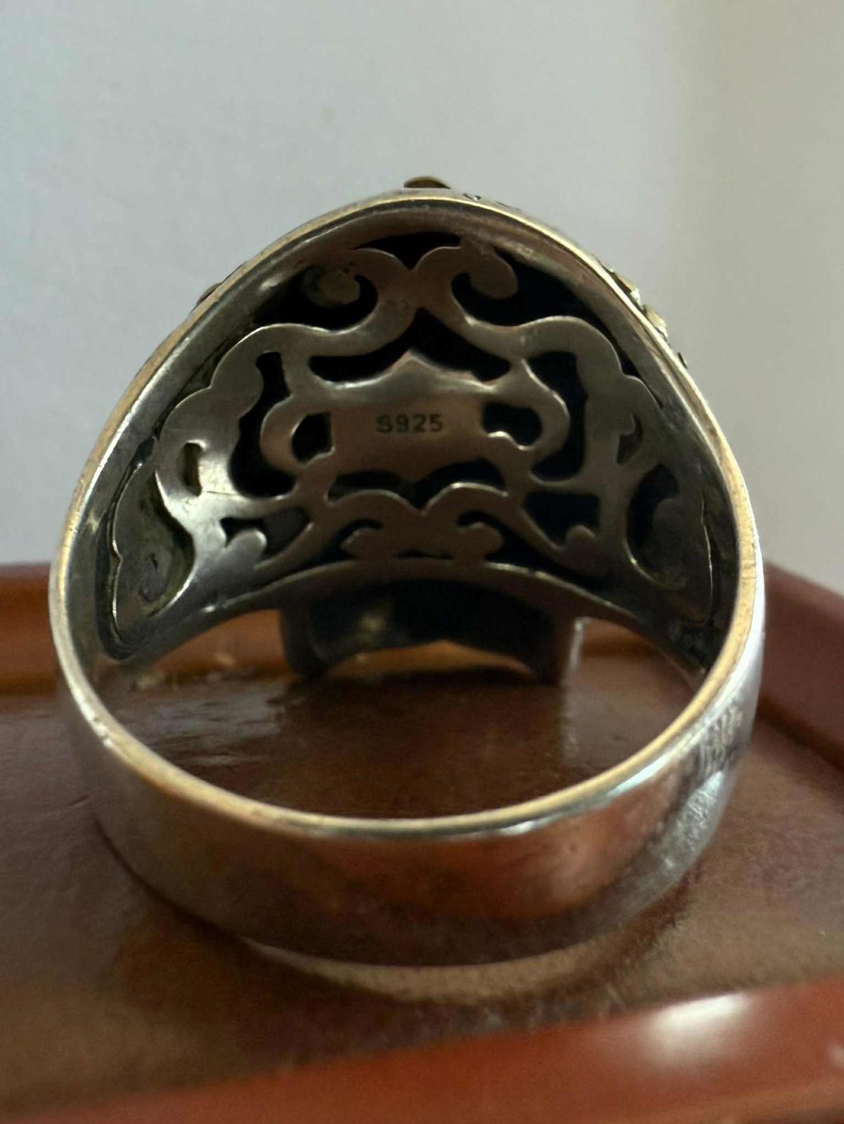 Quality 925 Sterling Silver Detailed Skull Ring • Size - X • 16.32 Grams