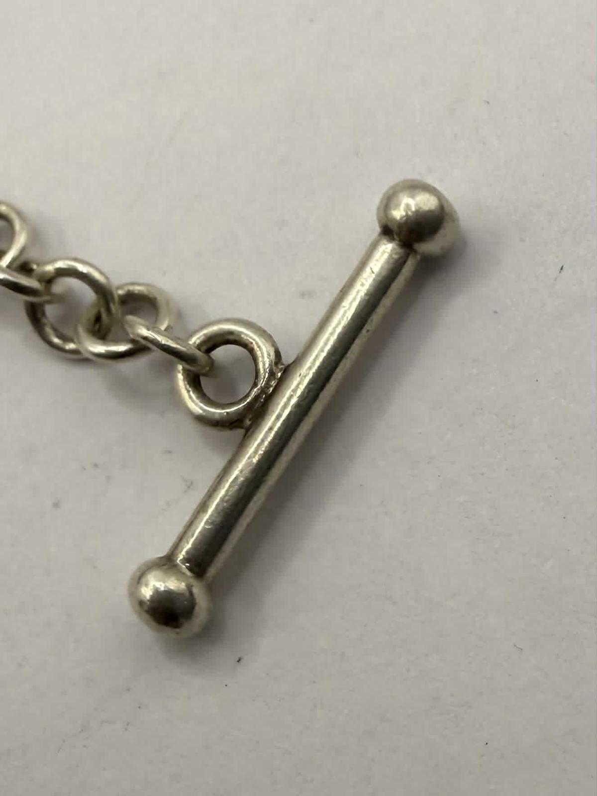Quality 925 Sterling Silver Chinese Stone Set Bracelet • 8 Inch • 46.89 Grams