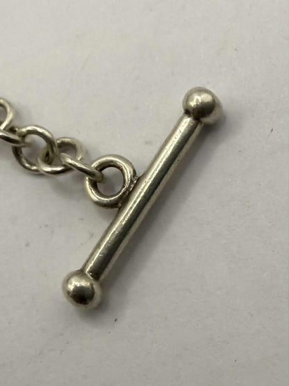 Quality 925 Sterling Silver Chinese Stone Set Bracelet • 8 Inch • 46.89 Grams