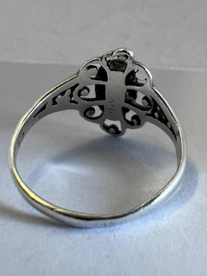 Quality 925 Sterling Silver Yin & Yang Ring • Size - O½  • 2.35 Grams