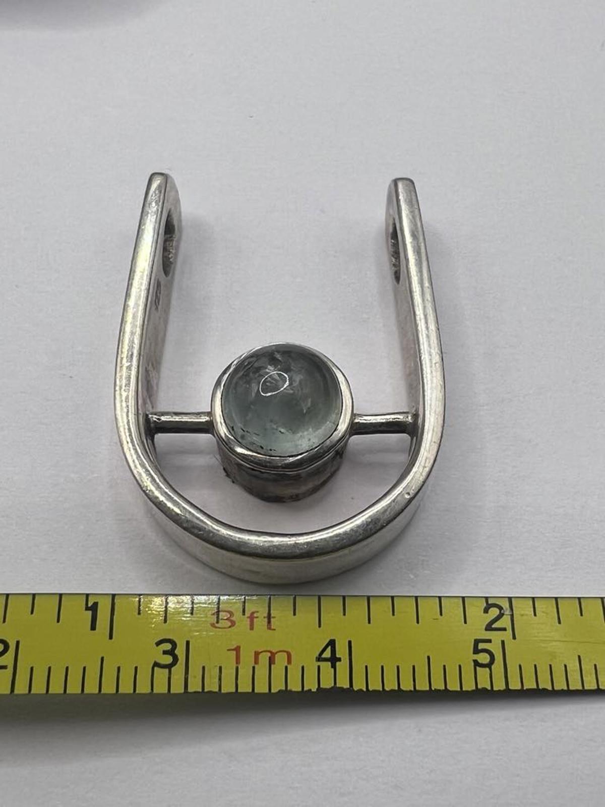 Quality 925 Sterling Silver Stone Set Pendant - 10.00 Grams
