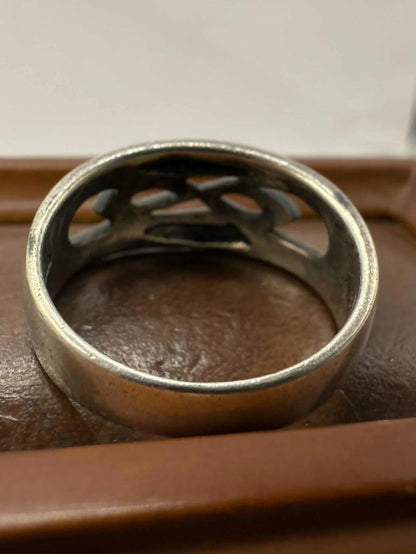 Quality 925 Sterling Silver Wave Design Ring • Size - N½ • 4.11 Grams