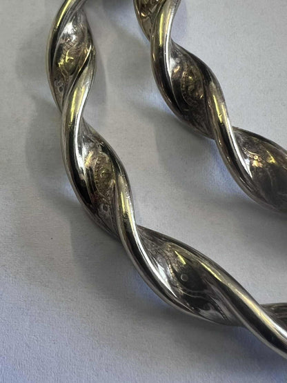 Large 925 Sterling Silver Hoop Earrings • 21.81 Grams