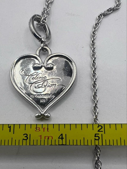 Quality 925 Sterling Silver Heart Pendant & Chain Set - 10.18 Grams
