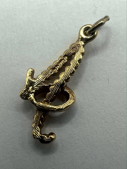 Vintage 9ct Yellow Gold "A" Initial Pendant - 1.20 Grams
