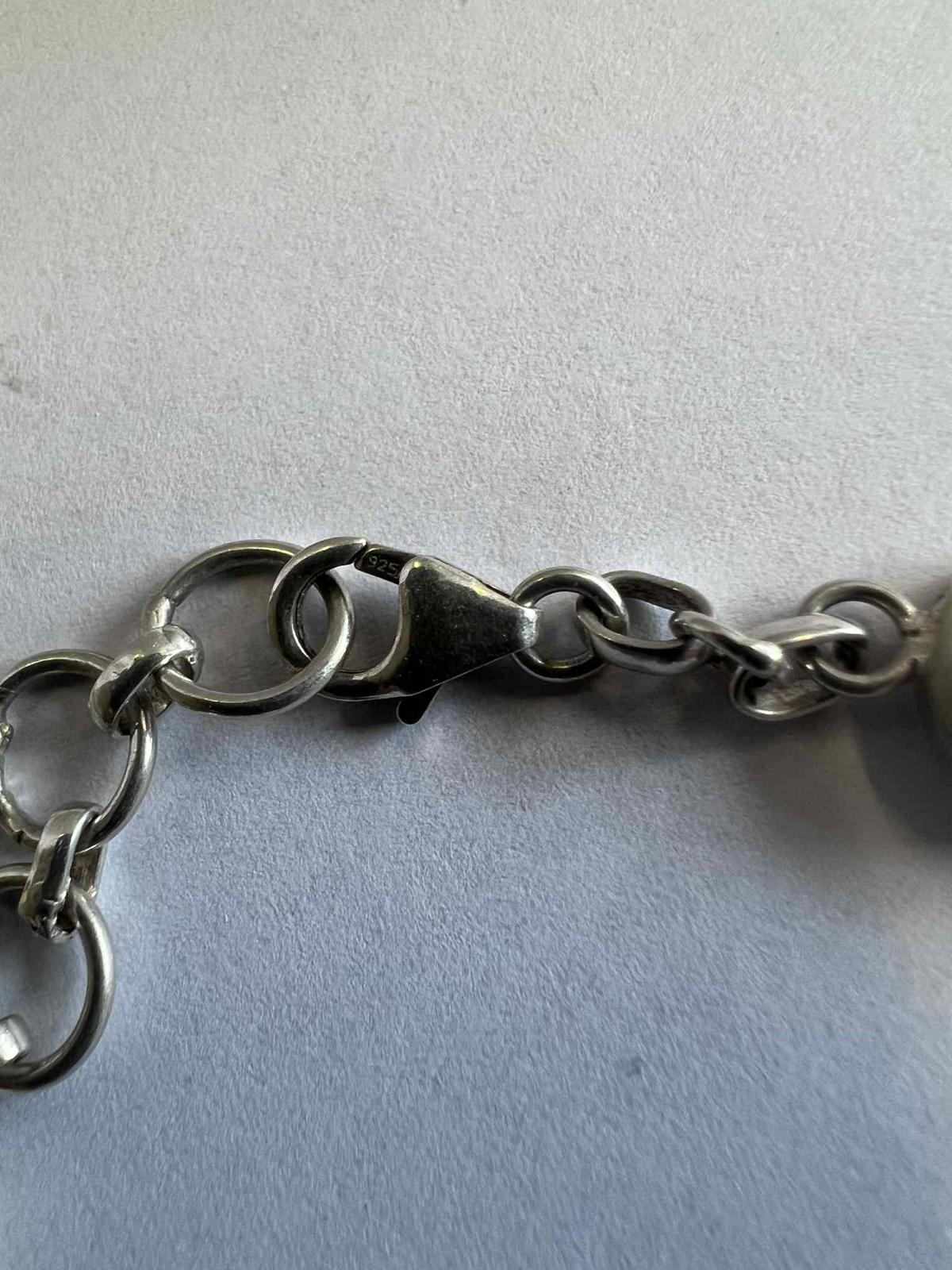 Quality 925 Sterling Silver Swirl Bead Bracelet • 7" • 9.96 Grams