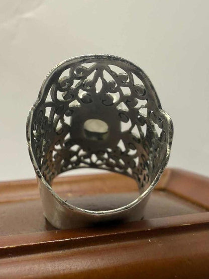 Quality 925 Sterling Silver Filigree Ring • 6.90 Grams • Size - L½
