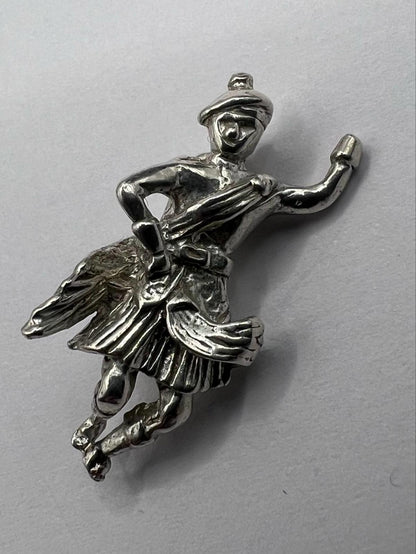 Quality 925 Sterling Silver Scottish Man Charm - 5.08 Grams