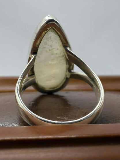 Quality 925 Sterling Silver Crystal Set Ring • Size - K½ • 5.58 Grams