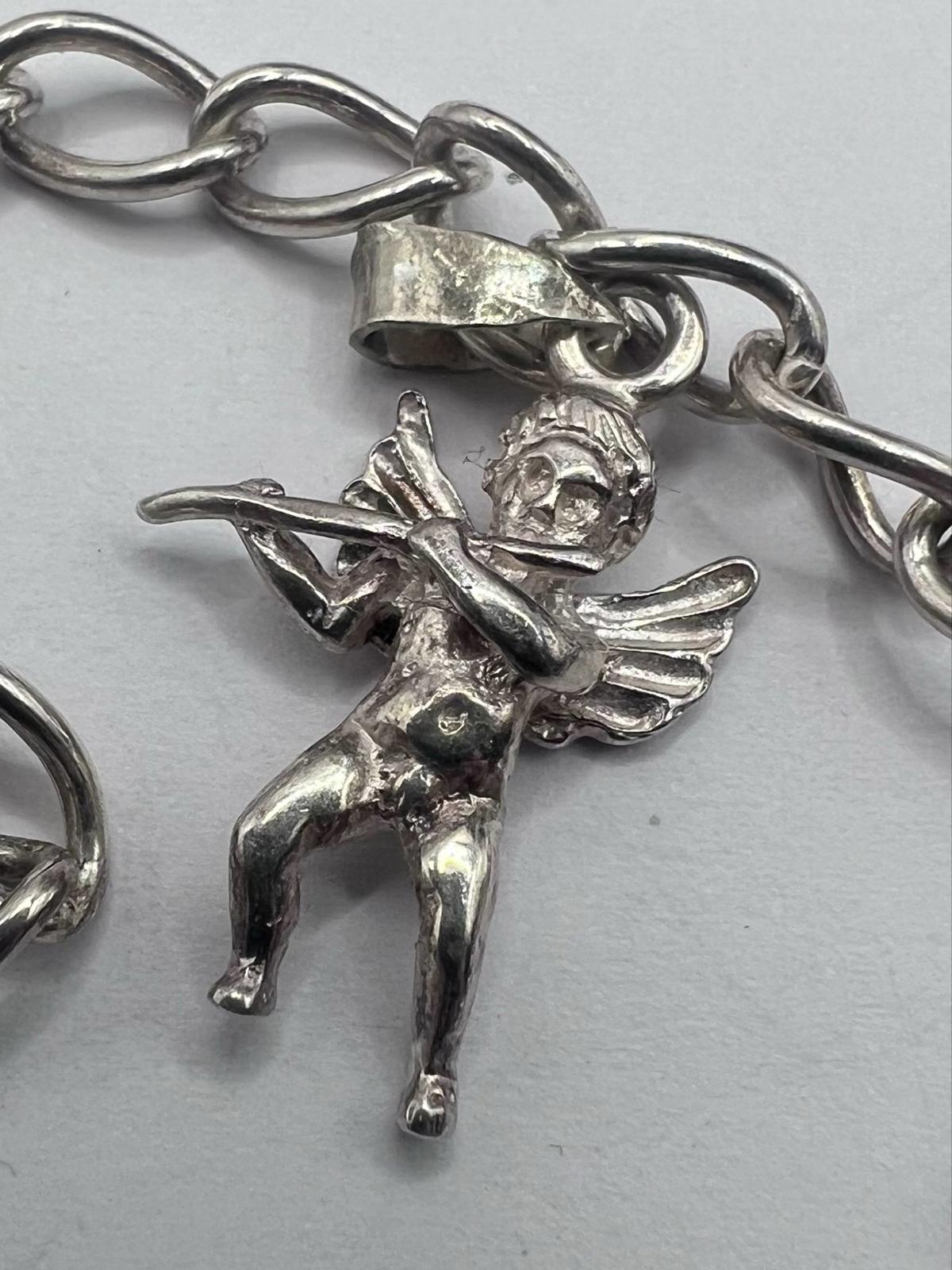Quality 925 Sterling Silver Charm Bracelet - 19.41 Grams - 7 Inch