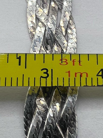 Quality 925 Sterling Silver Herringbone Bracelet - 9.45 Grams - 8"