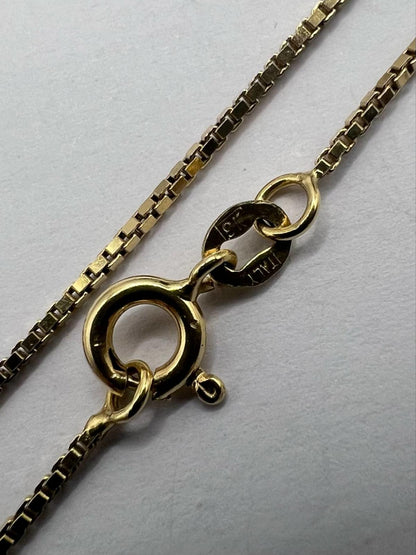 Dainty 9ct Yellow Gold Box Link Chain - 14 Inch - 2.77 Grams