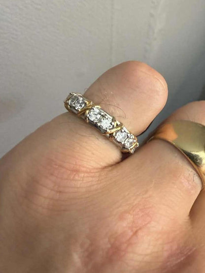 Quality 925 Sterling Silver Full Eternity Ring • Size - M • 5.26 Grams