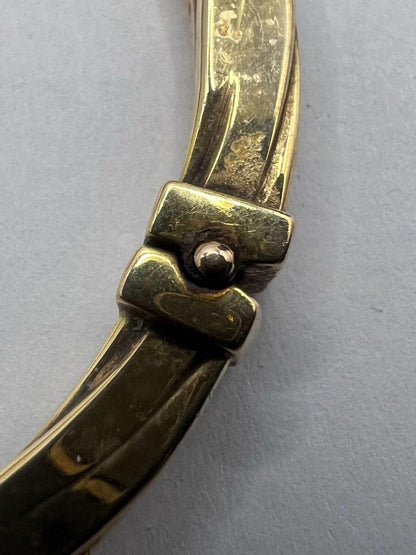 Vintage 9ct Italian Gold UnoAErre Bangle • 8.13 Grams