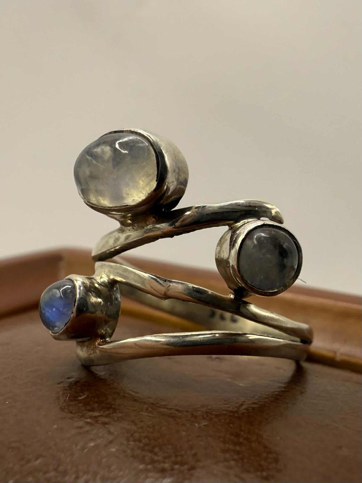 Quality 925 Sterling Silver Multi Gem Set Ring • Size - L½ • 2.61 Grams