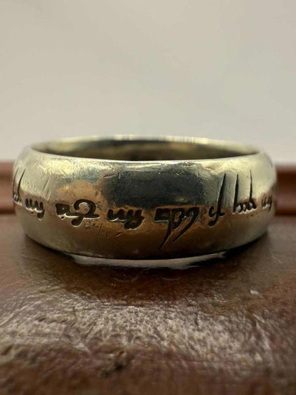 Quality 9ct White Gold Lord Of The Rings Wedding Band • 8.27 Grams • Size - S½