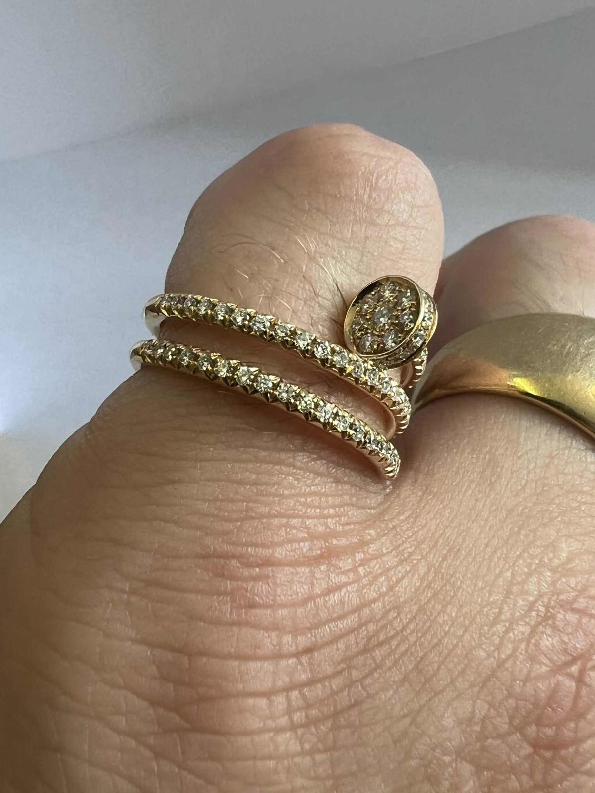 Cartier 18ct Yellow Gold Diamond Set Juste un Clou Ring - M/52½