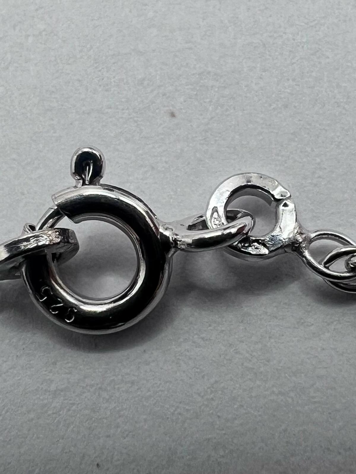 Quality 925 Sterling Silver Heart Pendant & Chain Set - 10.18 Grams