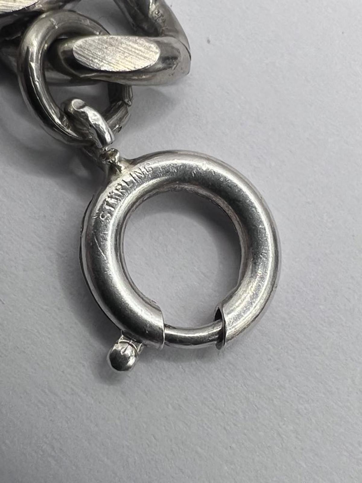 Quality 925 Sterling Silver Coin Curb Bracelet - 43.80 Grams