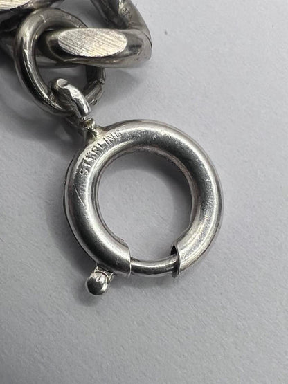 Quality 925 Sterling Silver Coin Curb Bracelet - 43.80 Grams