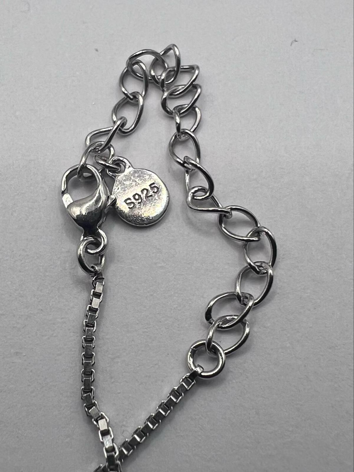 Quality 925 Silver Box Chain & 18ct GP Starfish Charm Set - 4.73 Grams - 18 Inch