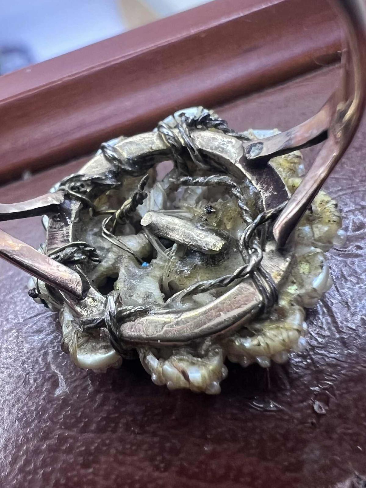 Antique Unusual 9ct Rose Gold Pearl Cluster Ring • 2.77 Grams • Size - P