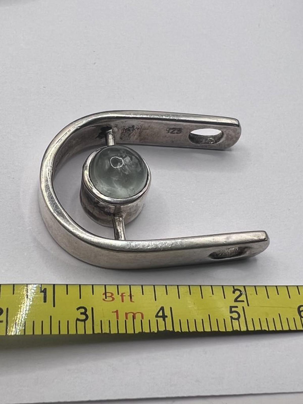 Quality 925 Sterling Silver Stone Set Pendant - 10.00 Grams