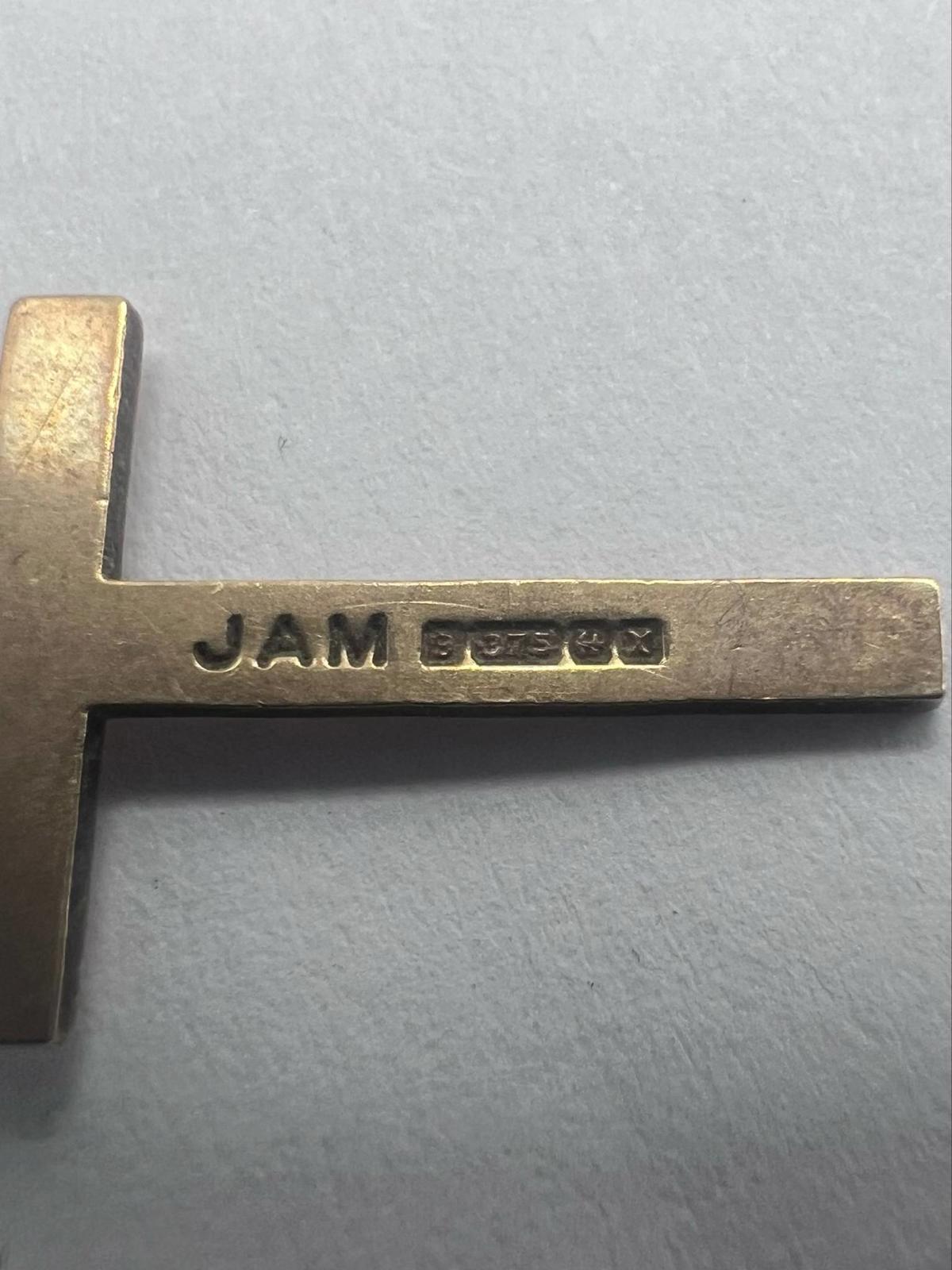 Vintage 9ct Yellow Gold Cross Charm - 0.66 Grams