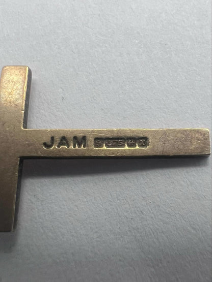 Vintage 9ct Yellow Gold Cross Charm - 0.66 Grams