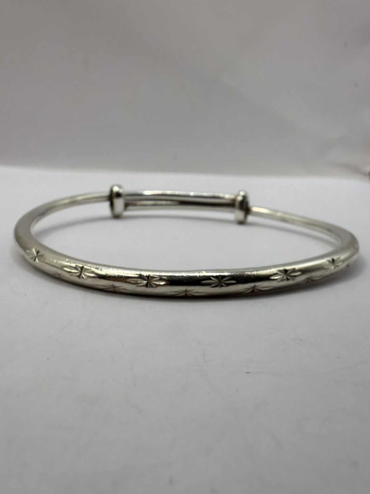 Quality 999 Silver Chinese Adjustable Bangle • 21.14 Grams