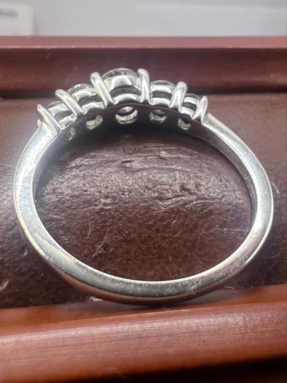 Quality 925 Sterling Silver 5 Stone Set Ring • 3.12 Grams • Size - R
