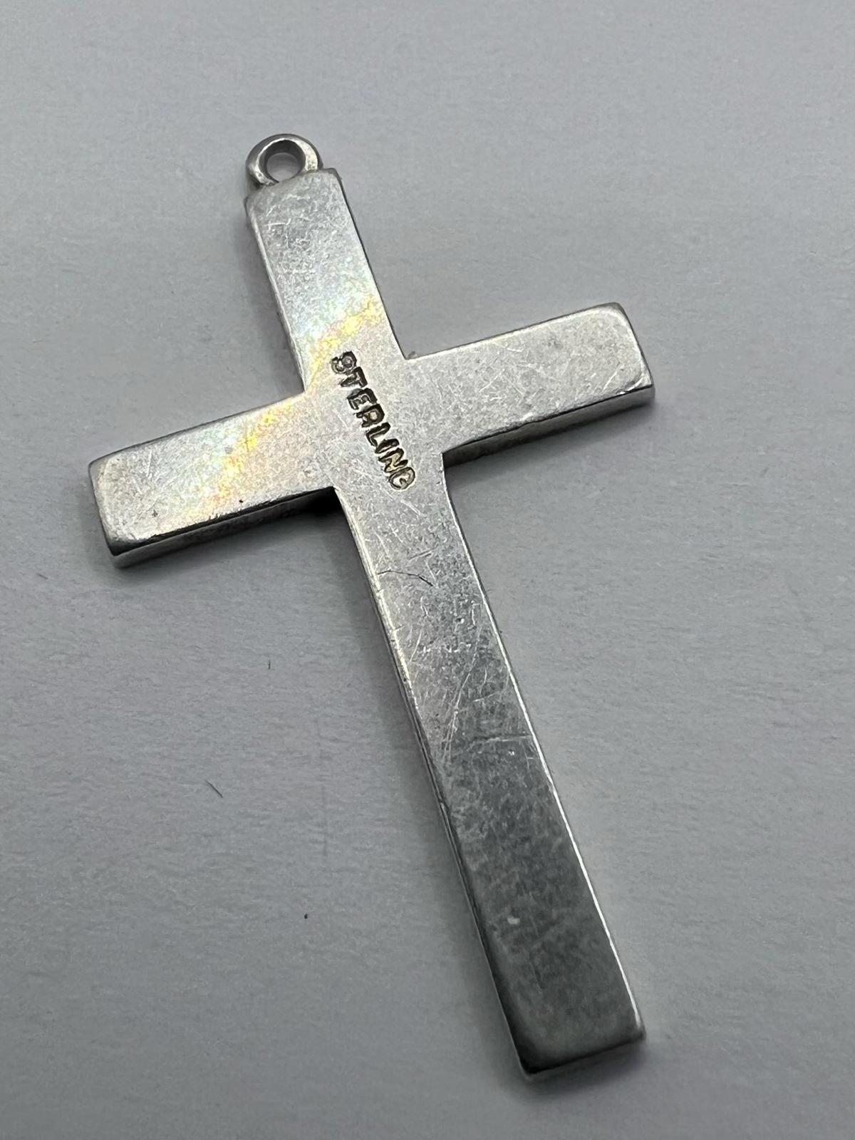 Vintage 925 Sterling Silver Cross Charm - 2.70 Grams