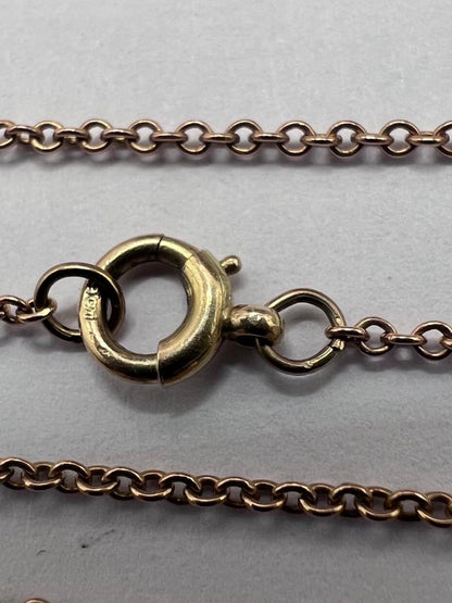 Dainty 9ct Yellow Gold Hoop Link Chain - 16 Inch - 2.22 Grams