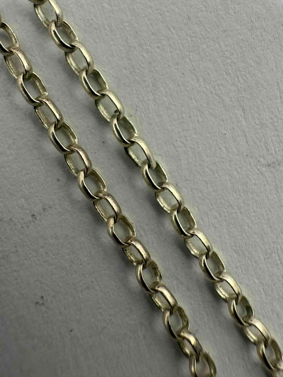 Quality 925 Sterling Silver Amethyst Set Pedant & Chain Set • 4.36 Grams