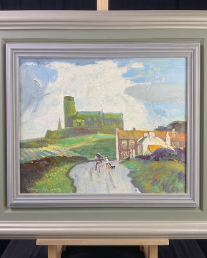 Impressionist Haddiscoe Bends Church Oil Painting - Roy Hodds