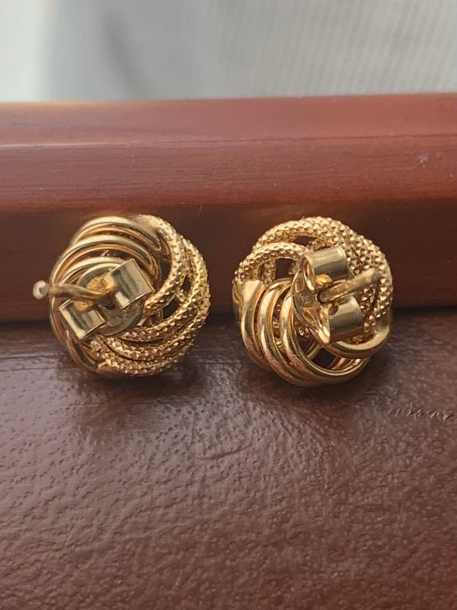 Italian 9ct Stud Earrings