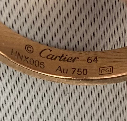 Cartier 18ct Rose Gold Love Ring - Size - V½/64