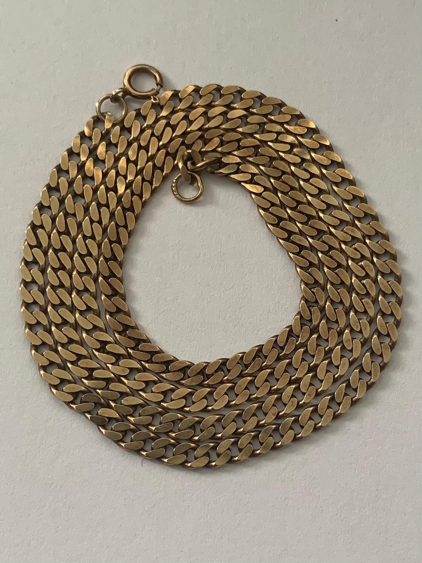 Vintage 9ct Yellow gold Curb Chain - 18 Inch - 7.50 Grams