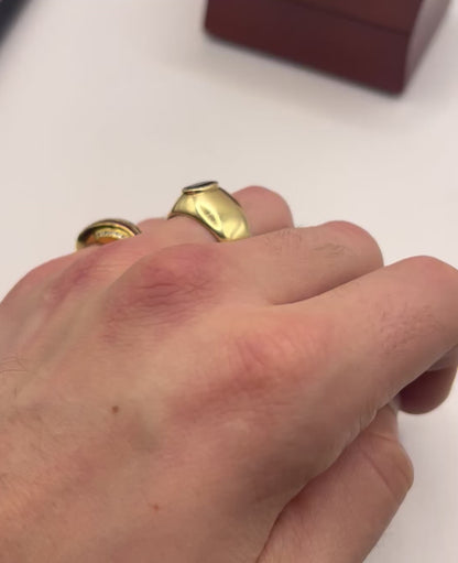 Quality 18ct Yellow Gold Sapphire, Ruby & Diamond Ring - N