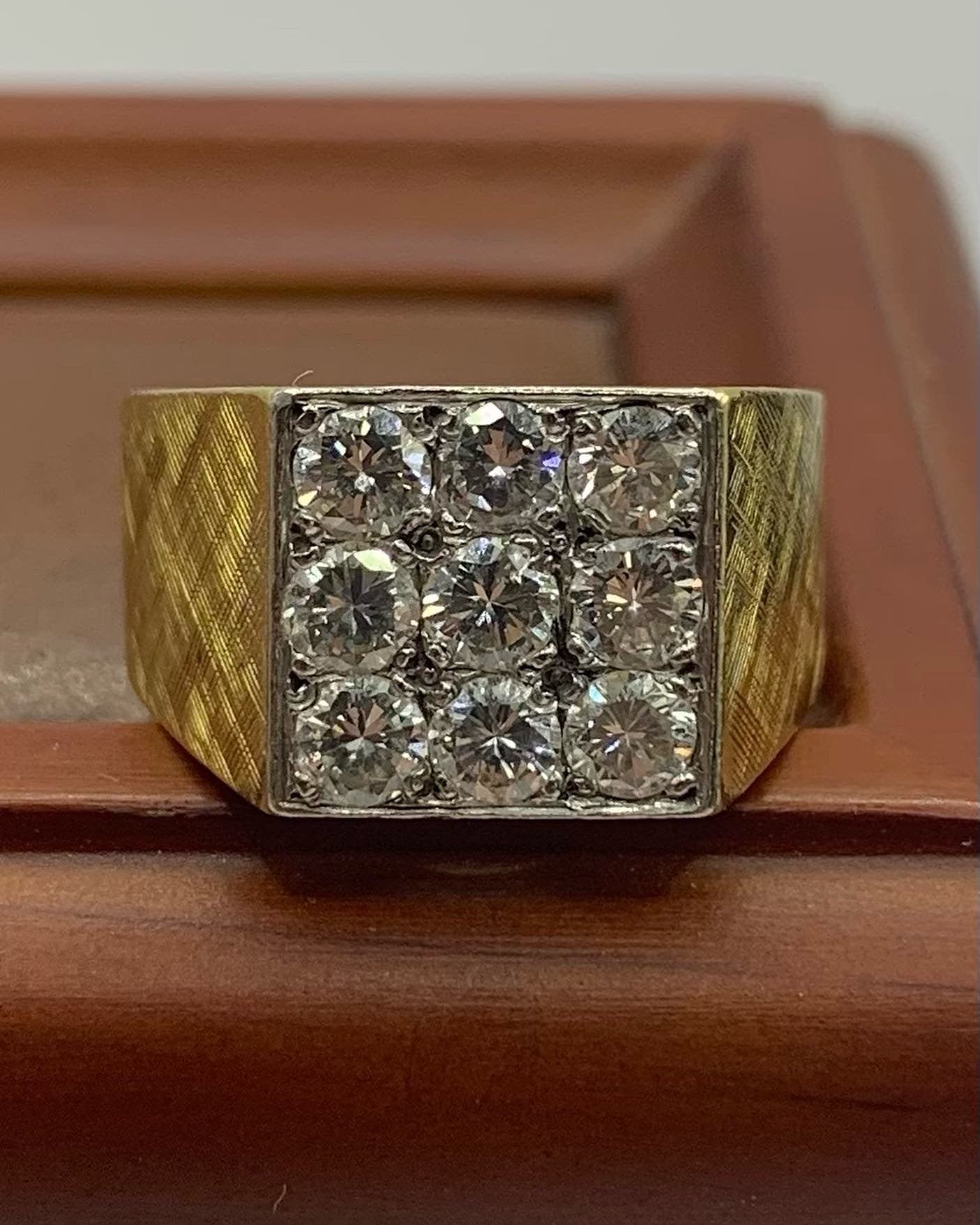 Vintage 18ct Diamond Set Pinky Ring - K