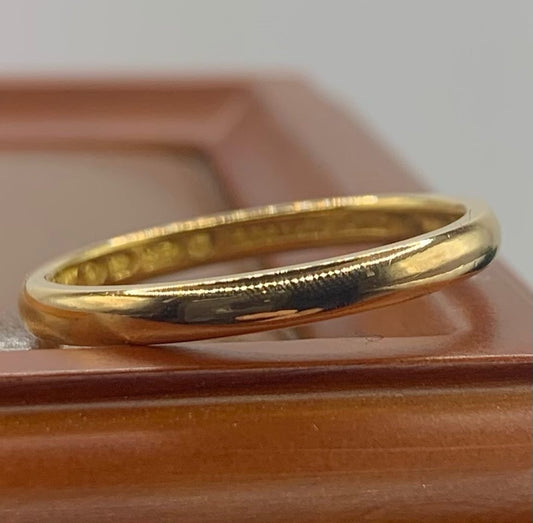 Vintage 22ct Wedding Ring Band - O