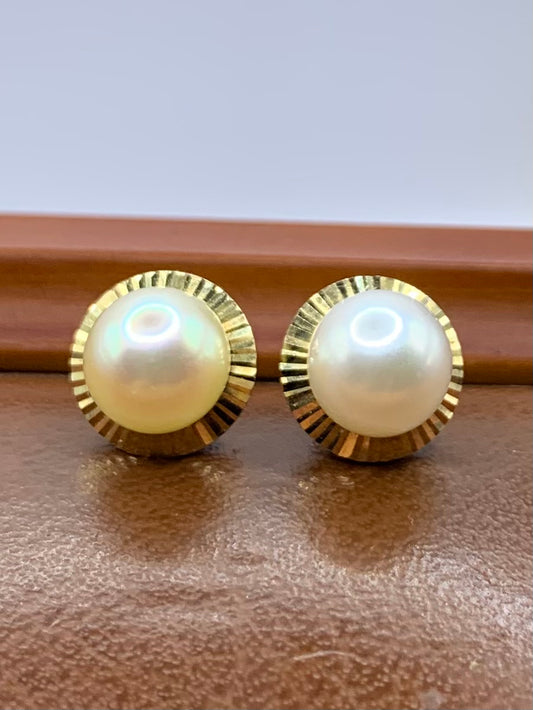 Vintage 9ct Pearl Set Earrings