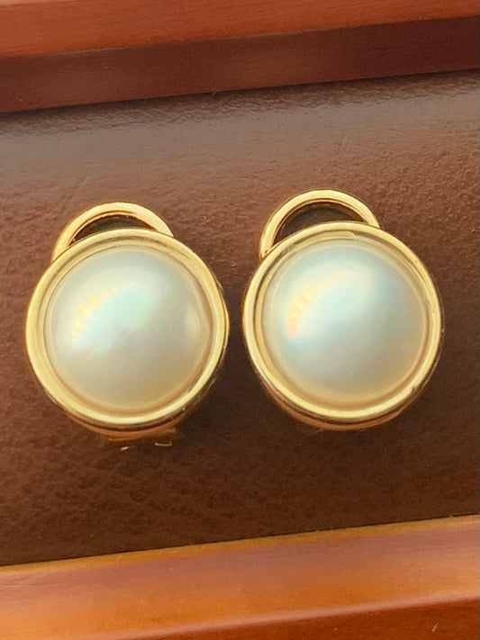 Vintage 9ct Pearl Set Earrings