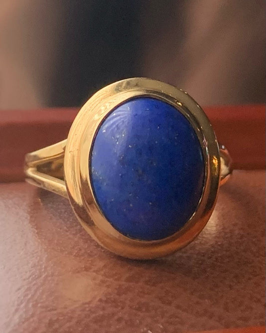 18ct Lapis Lazuli Italian Ring - O