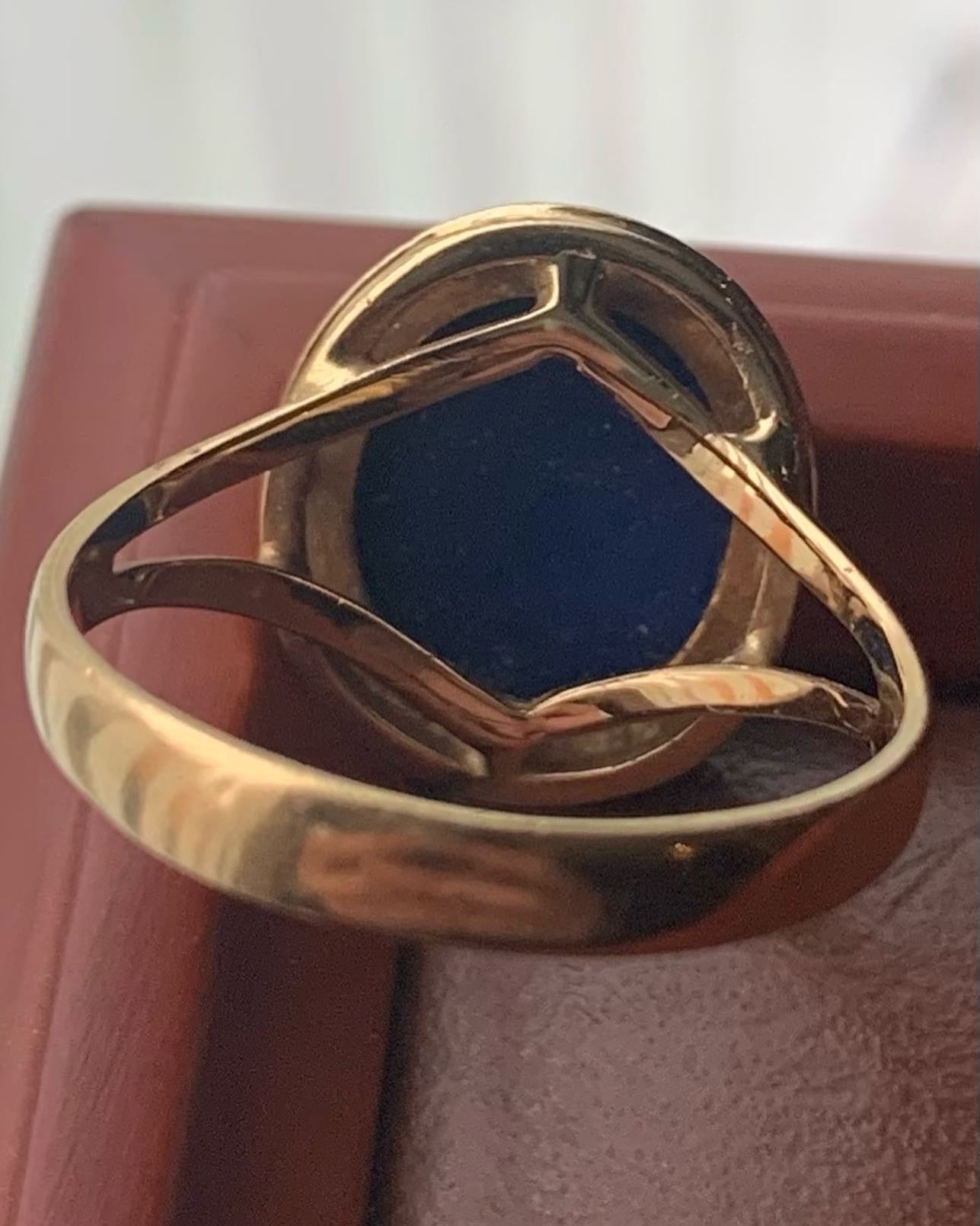 18ct Lapis Lazuli Italian Ring - O