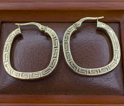 Vintage 9ct Greek Style Earrings