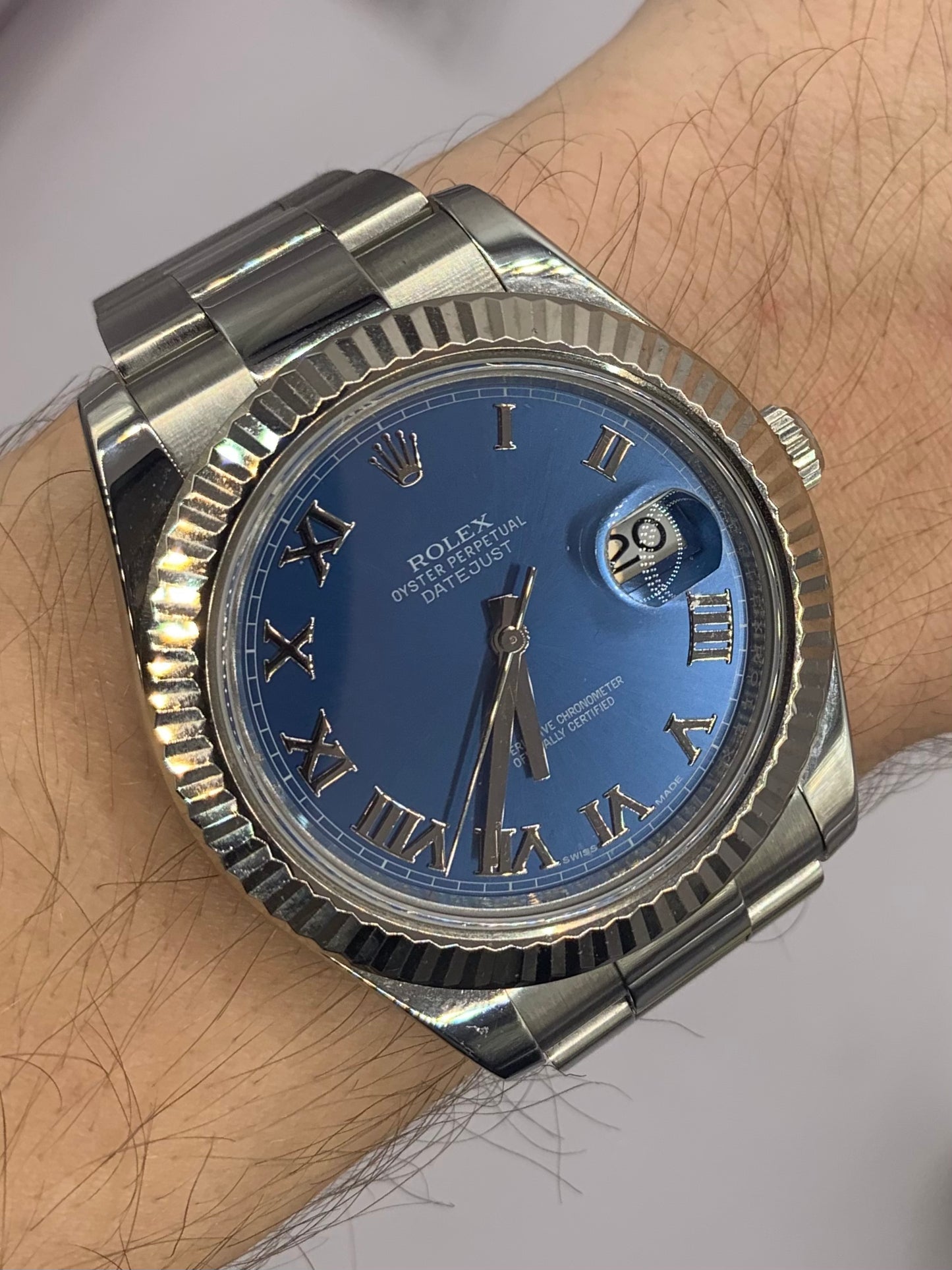Rolex Datejust 41mm Azzurro Blue Dial With Box & Papers